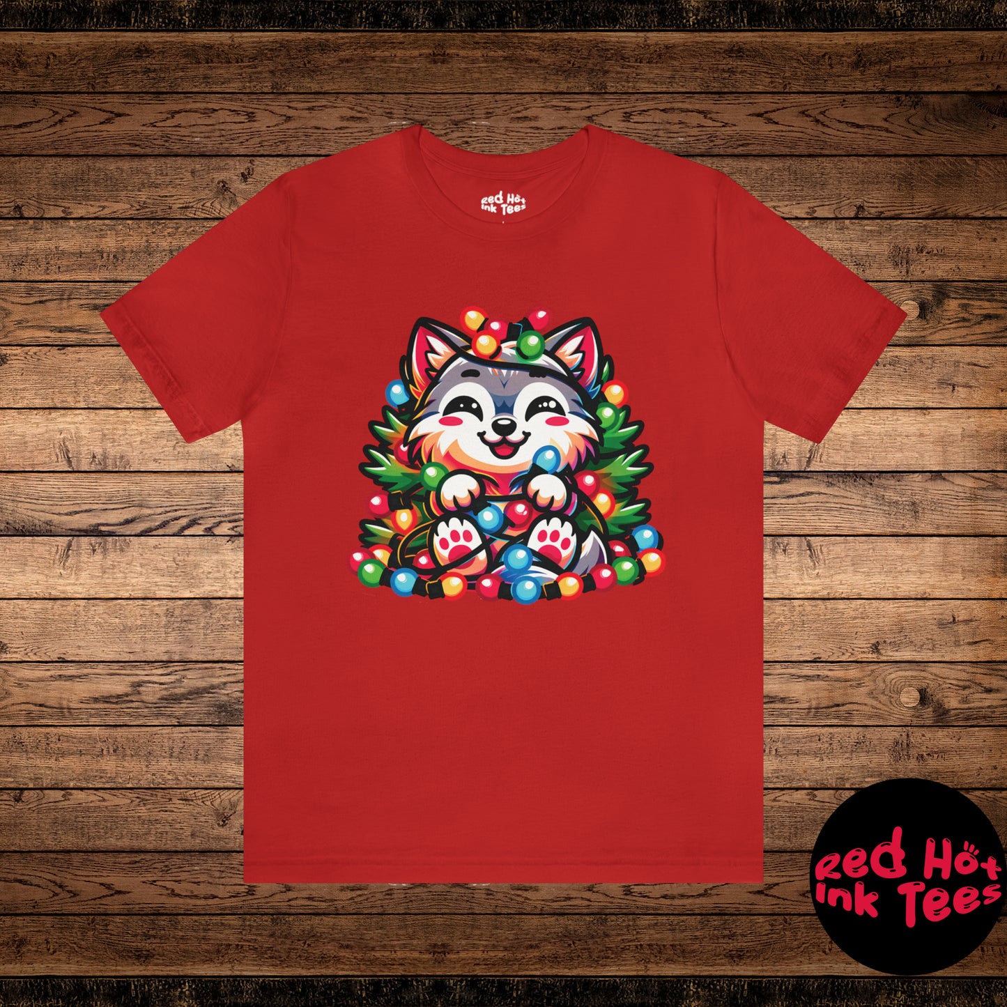 Wolf Christmas Entanglement Tee