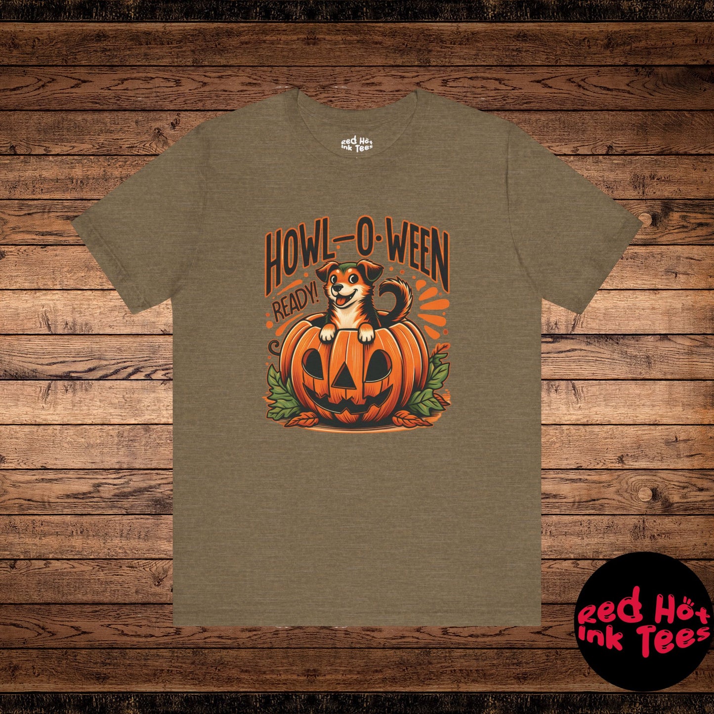 🐶🎃 "Howl-O-Ween Ready" Cute Halloween Dog and Pumpkin T-Shirt 🎃🐾