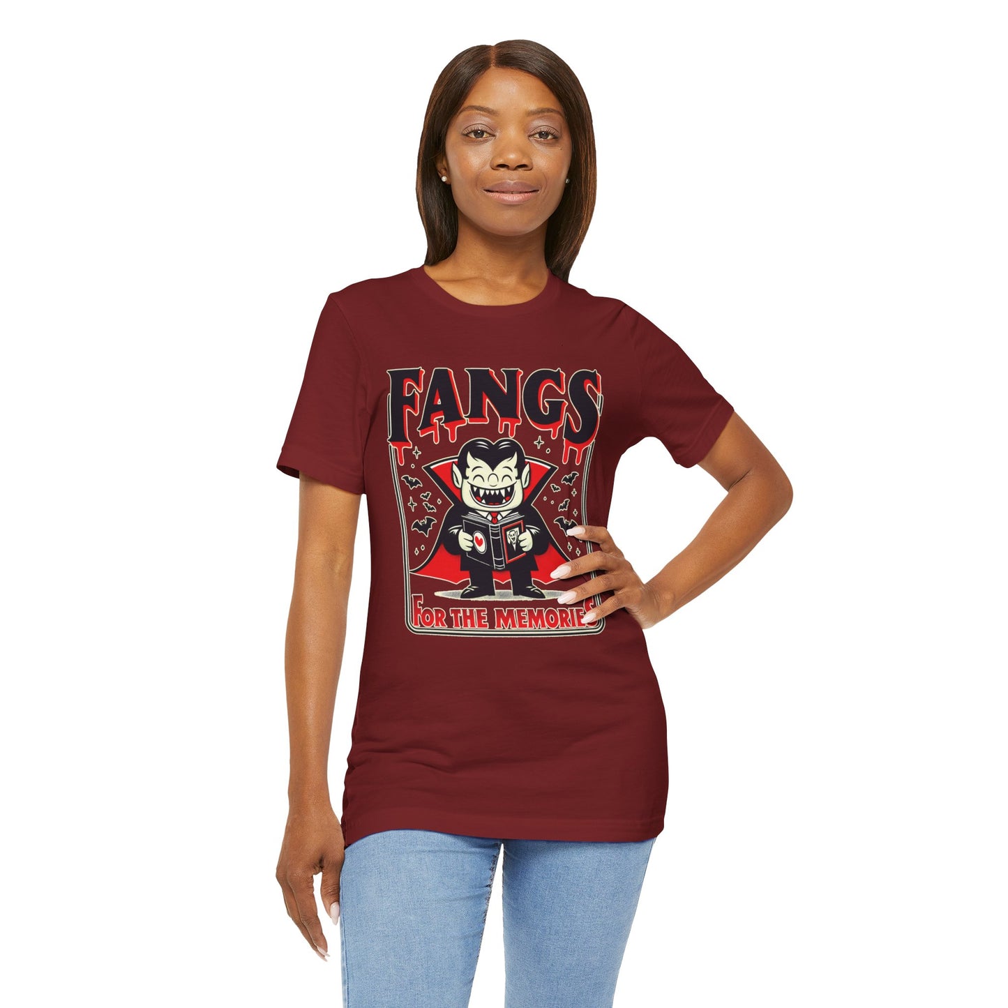 🧛‍♂️ "Fangs for the Memories" Funny Vampire Halloween T-Shirt 🦇