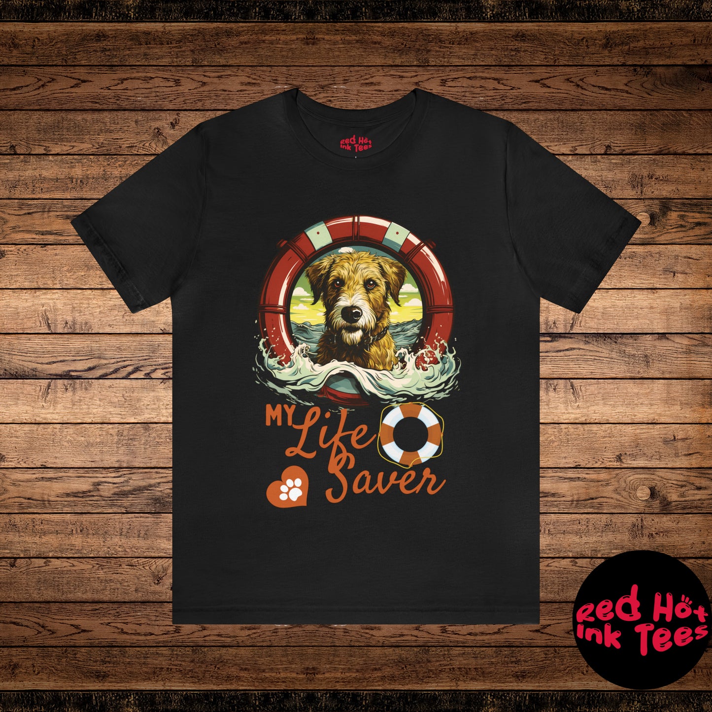 My Life Saver Irish Wolfhound Dog Tee