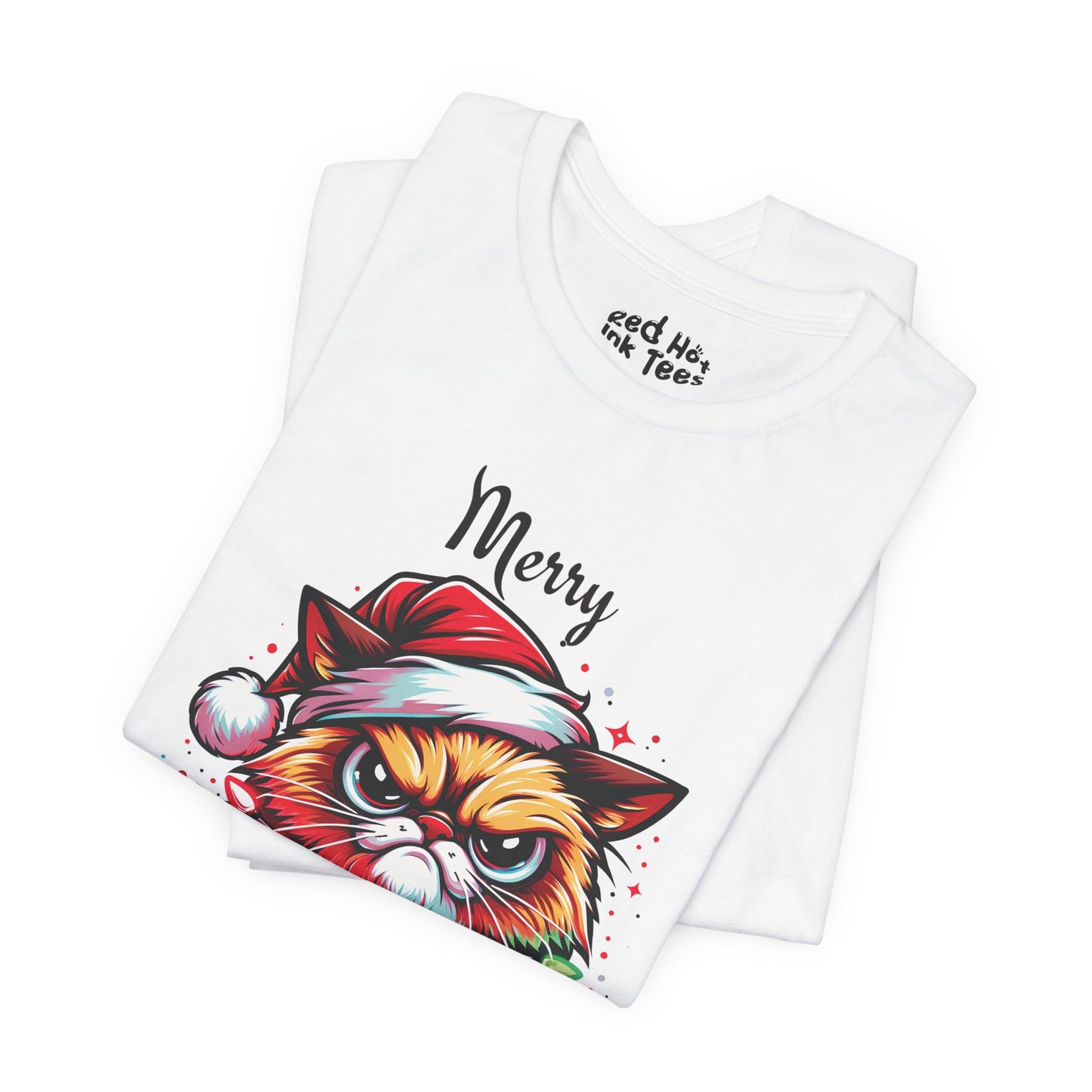 Merry Kissmyass Cat Tee