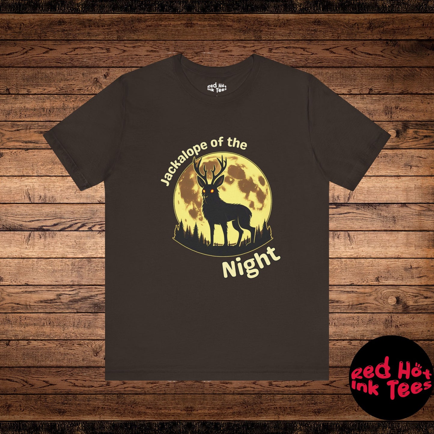 🌕🦌 "Jackalope of the Night" Mysterious Halloween T-Shirt 🌕🖤