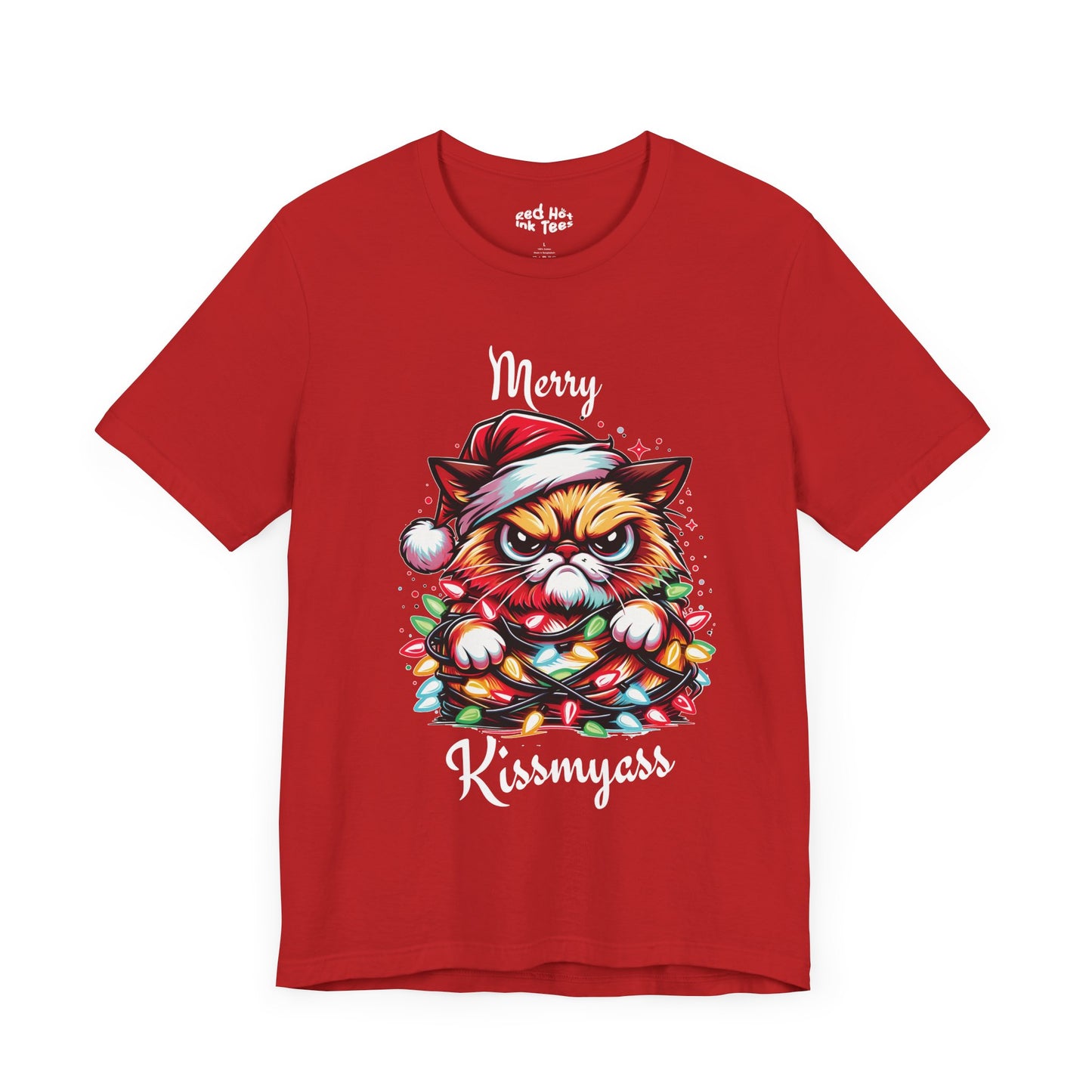 Merry Kissmyass Cat Tee