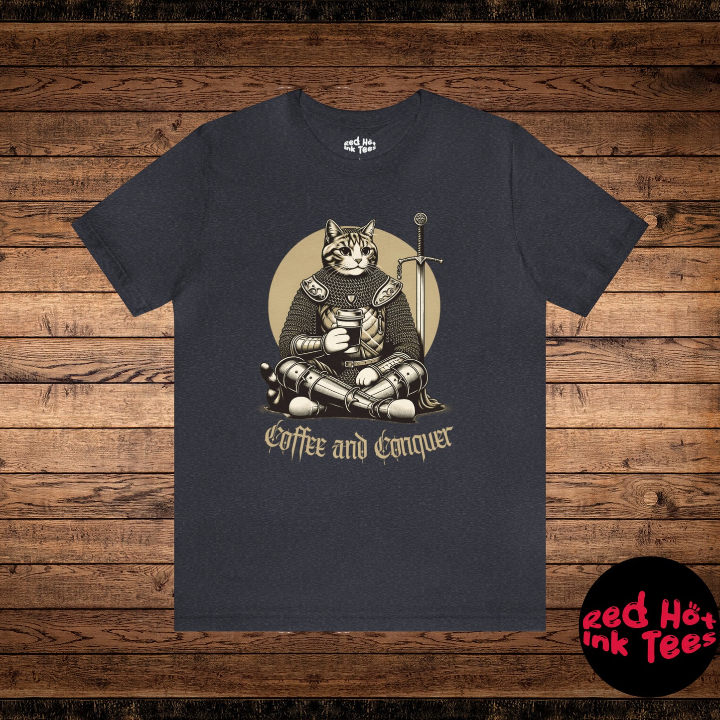 🐱☕️ Coffee and Conquer Cat Tee ☕️🐱