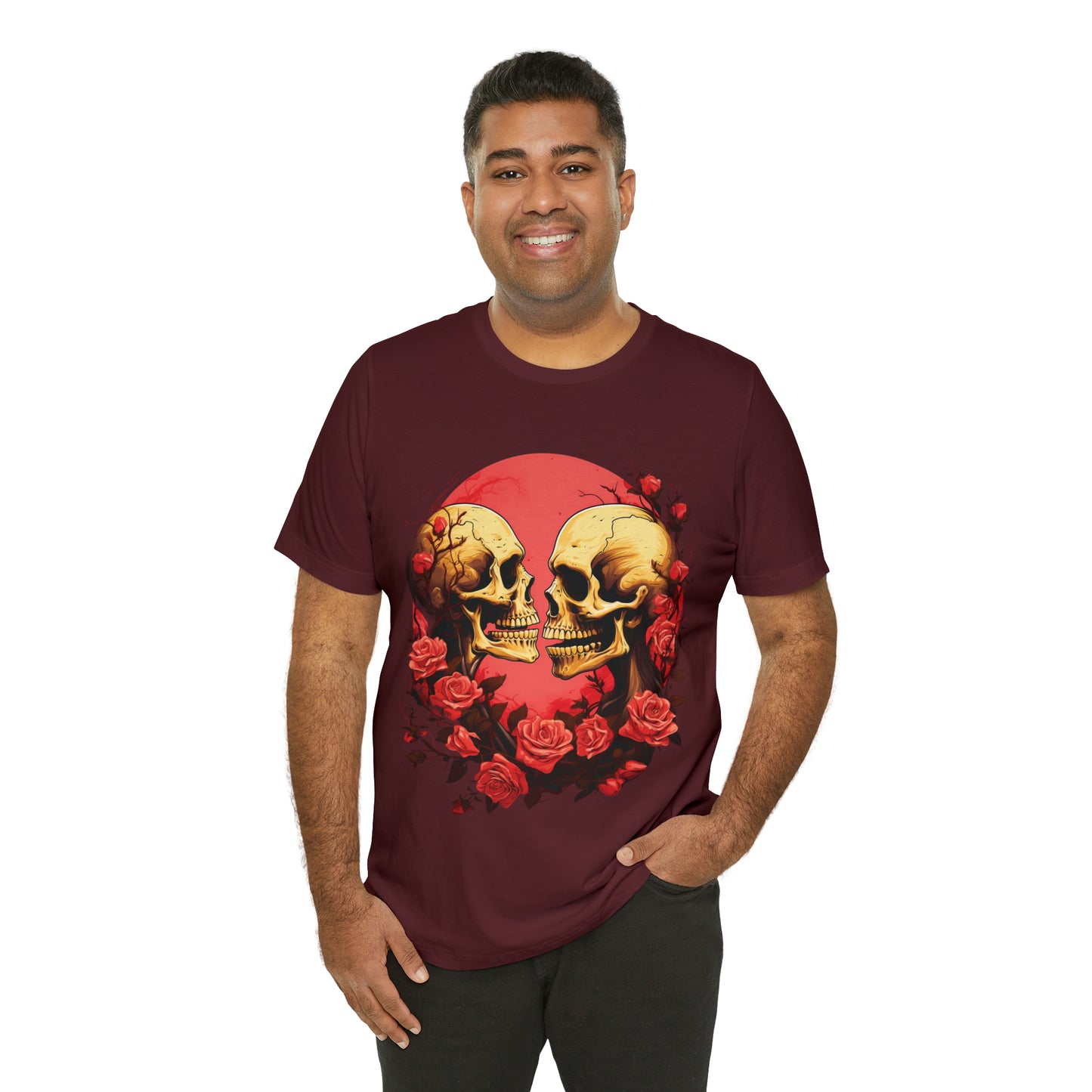 Skeletons' Serenade in Shades of Rose Tee