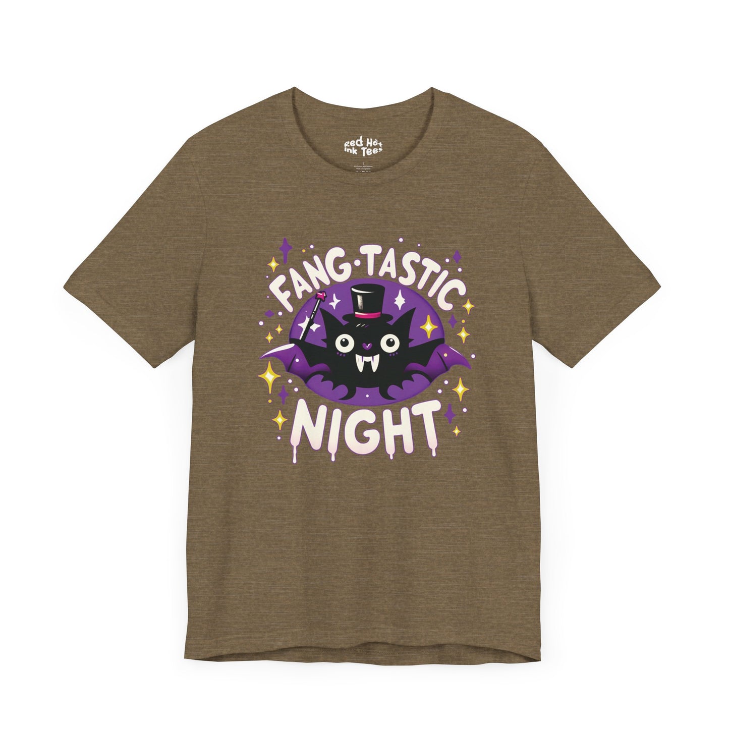 🦇 "Fang-Tastic Night" Cute Halloween Bat T-Shirt 🎃