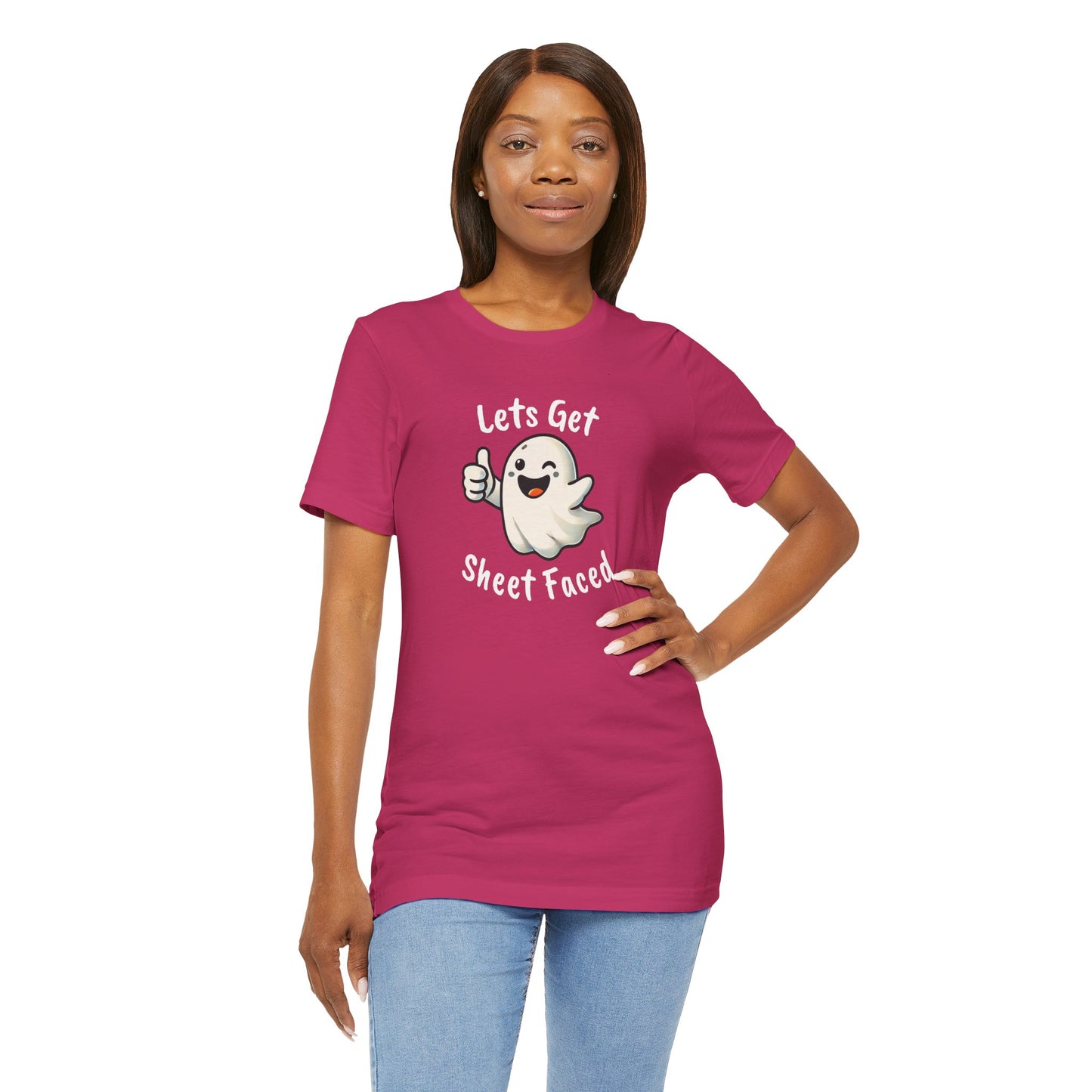 👻 "Let's Get Sheet Faced" Funny Ghost T-Shirt 👻