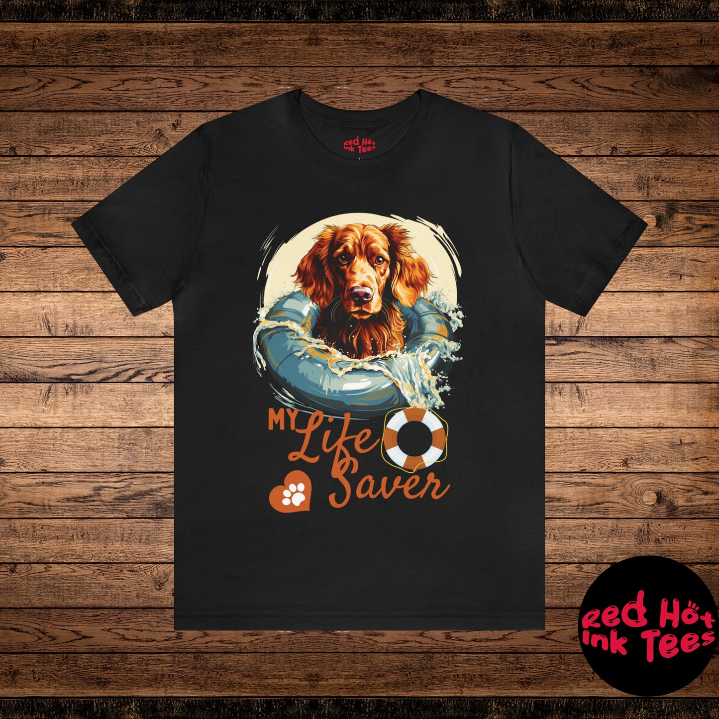 My Life Saver Irish Setter Dog Tee