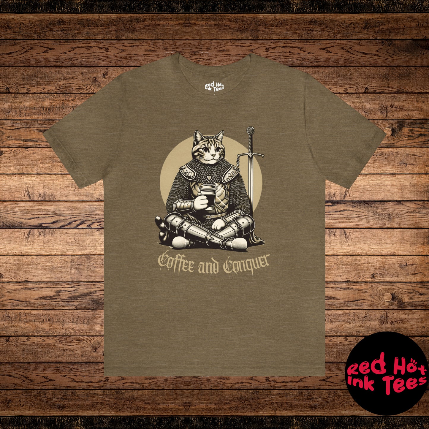 🐱☕️ Coffee and Conquer Cat Tee ☕️🐱