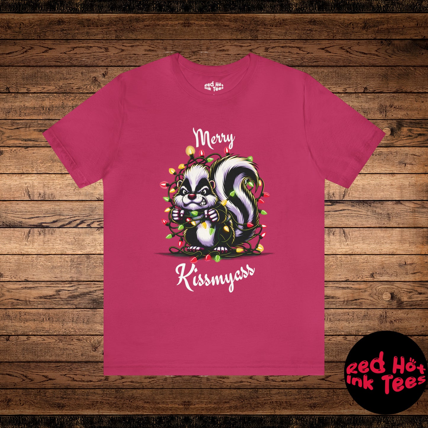 Merry Kissmyass Skunk Tee