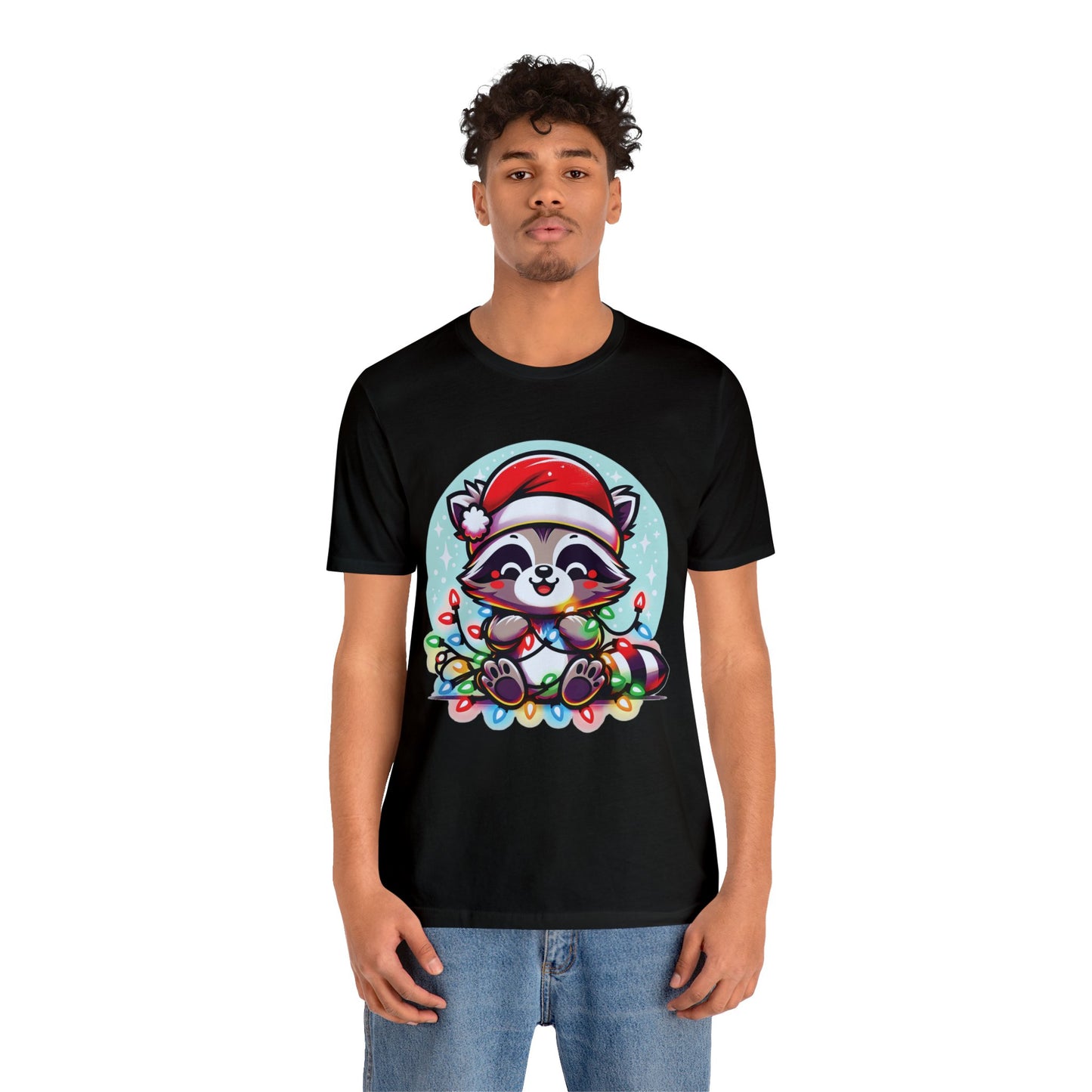 Raccoon Christmas Entanglement Tee