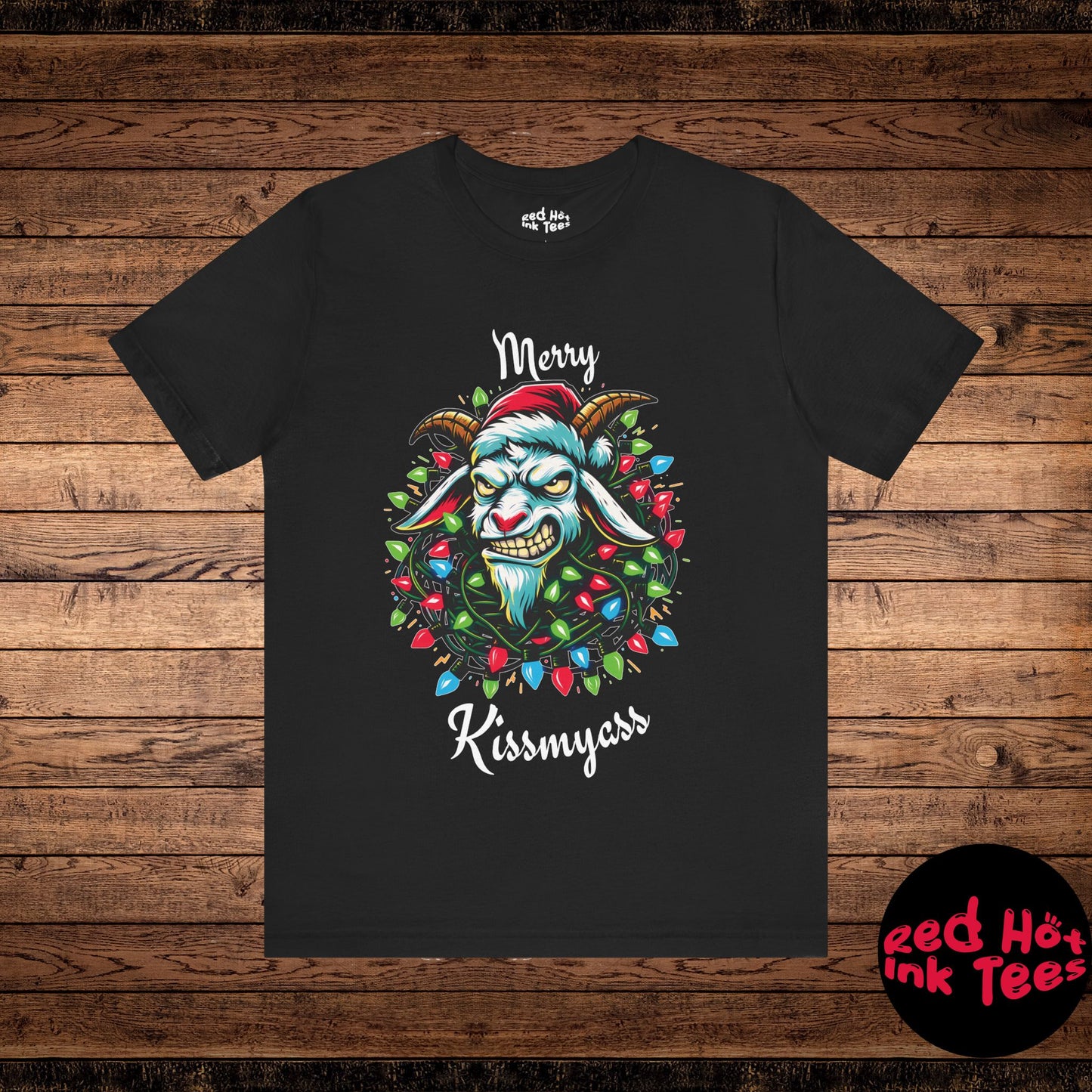 Merry Kissmyass Goat Tee