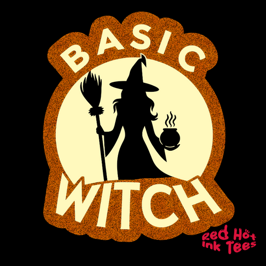 🧙‍♀️☕ "Basic Witch" Funny Halloween Coffee T-Shirt 🎃✨