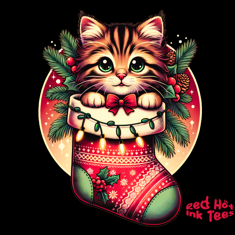 🐱 "Cat Stocking Tee" 🎄