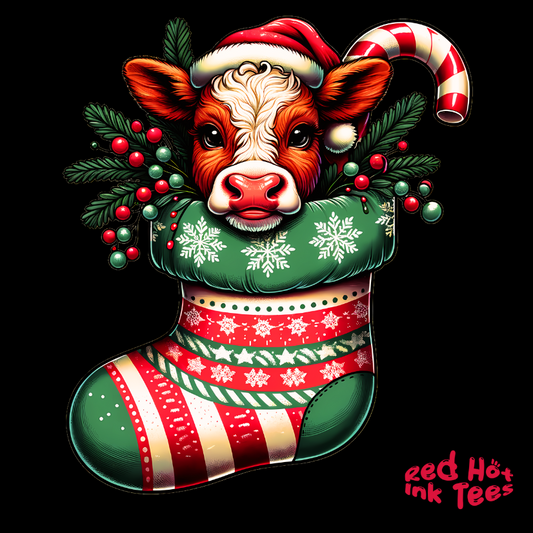 🐄 "Cow Stocking Tee" 🎄