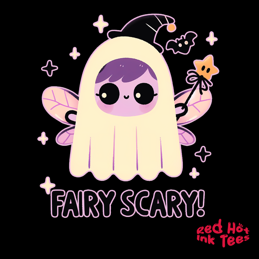 🧚‍♀️👻 "Fairy Scary" Cute Halloween Ghost Fairy T-Shirt 🎃✨