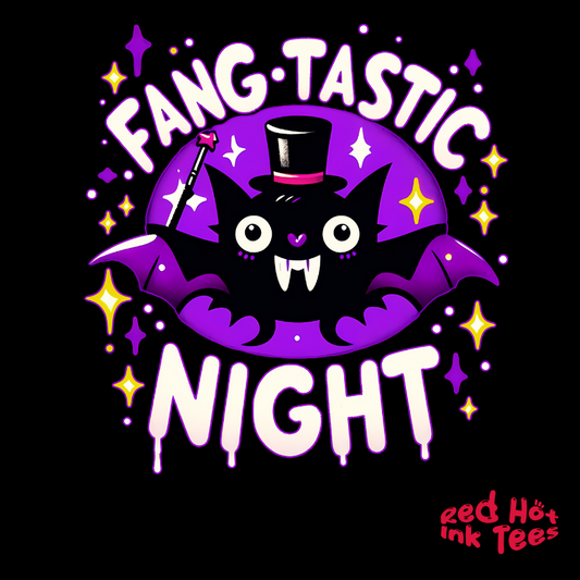 🦇 "Fang-Tastic Night" Cute Halloween Bat T-Shirt 🎃