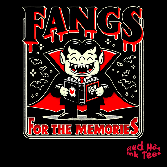 🧛‍♂️ "Fangs for the Memories" Funny Vampire Halloween T-Shirt 🦇