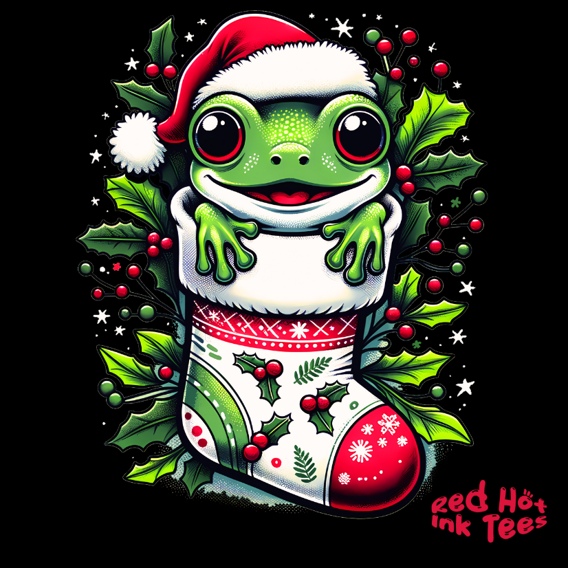 🐸 "Frog Stocking Tee" 🎄