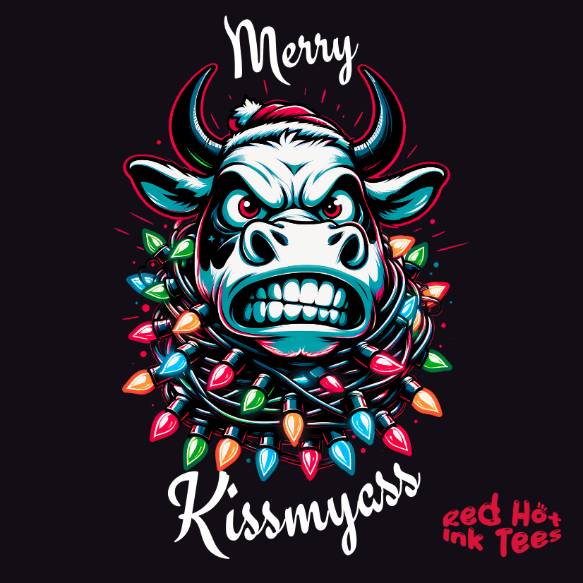 Merry Kissmyass Cow Tee