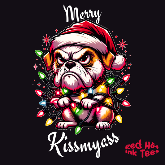 Merry Kissmyass Dog Tee