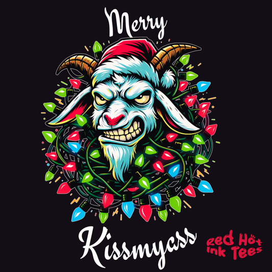 Merry Kissmyass Goat Tee