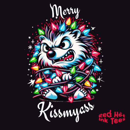 Merry Kissmyass Hedgehog Tee