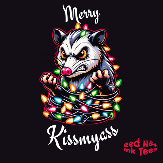 Merry Kissmyass Opossum Tee