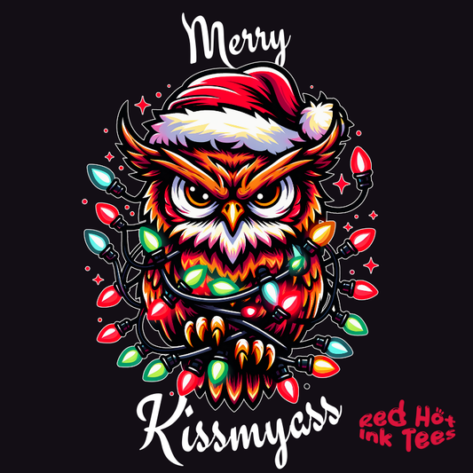 Merry Kissmyass Owl Tee