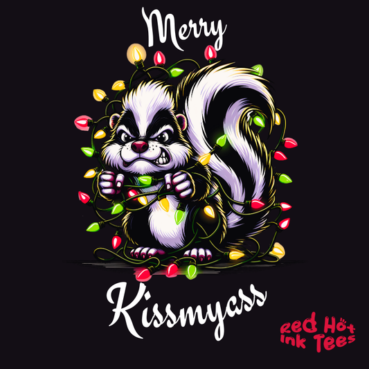 Merry Kissmyass Skunk Tee