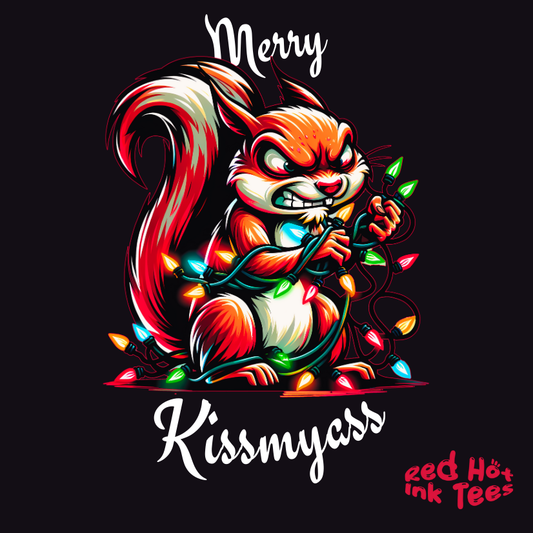 Merry Kissmyass Squirrel Tee