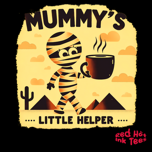 ☕ "Mummy's Little Helper" Cute Halloween Coffee T-Shirt 🧟‍♀️