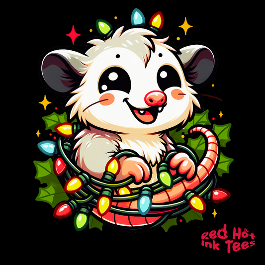 Opossum Christmas Entanglement Tee