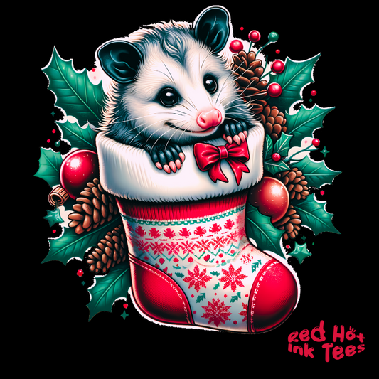 🎄 "Opossum Stocking Tee" 🎄