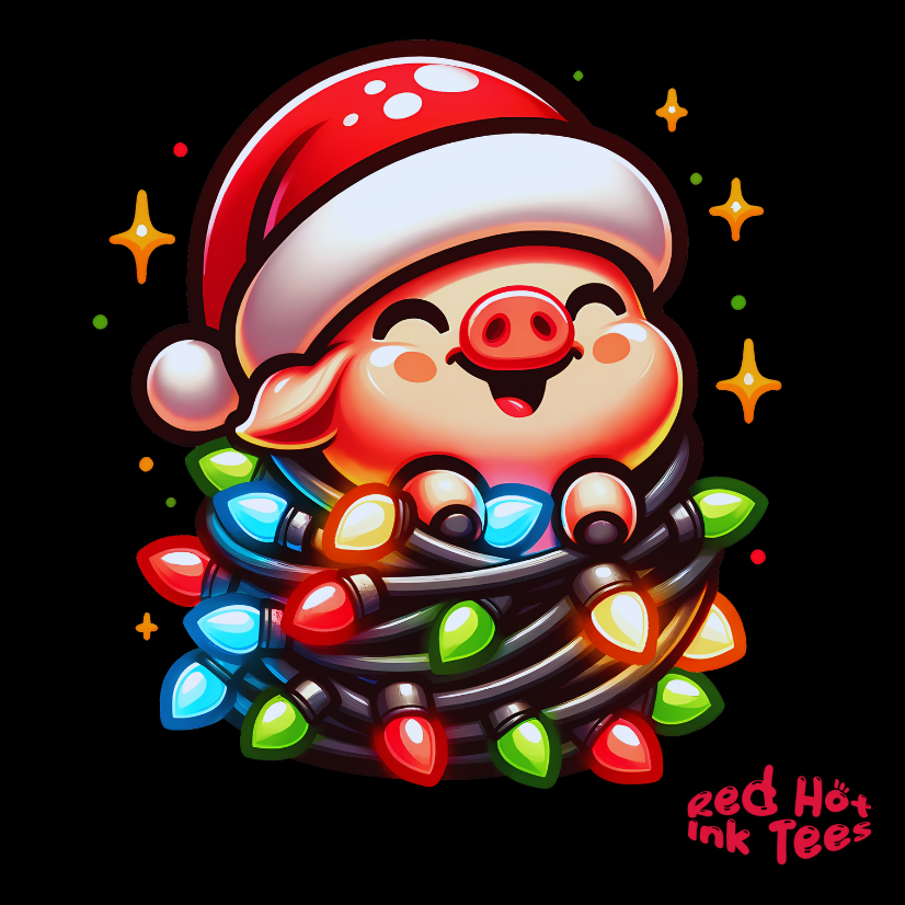 Pig Christmas Entanglement Tee