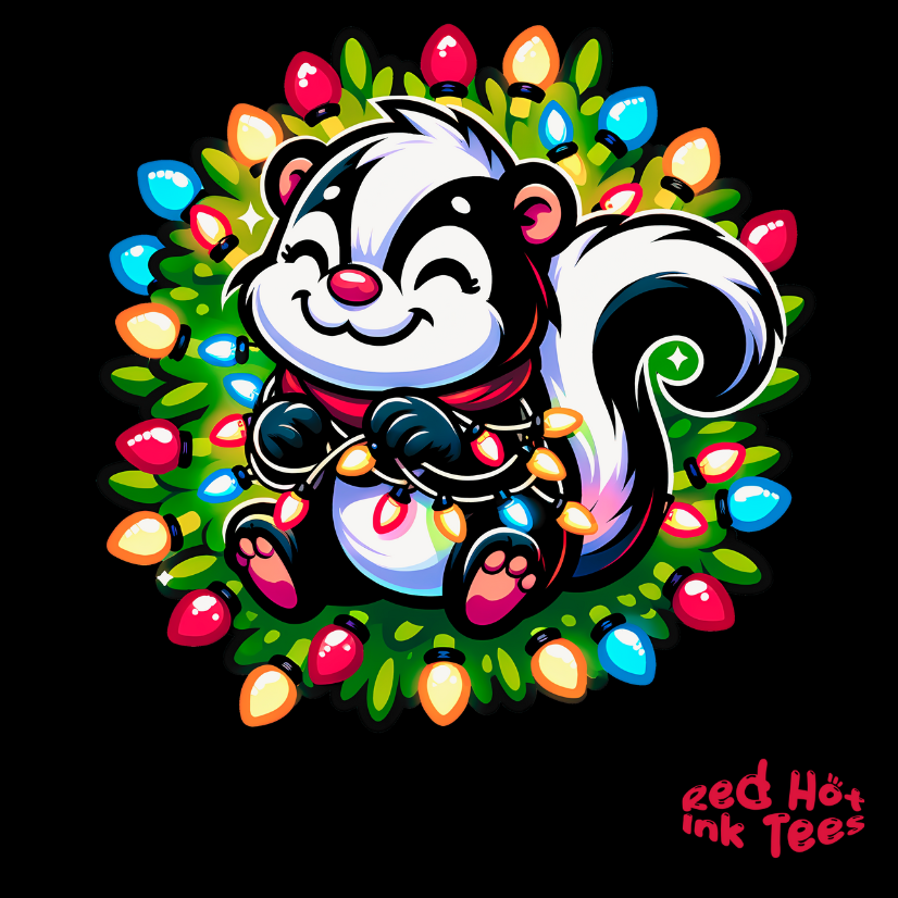 Skunk Christmas Entanglement Tee