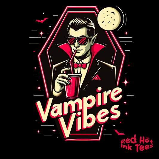 🦇 "Vampire Vibes" Cool Halloween T-Shirt 🩸