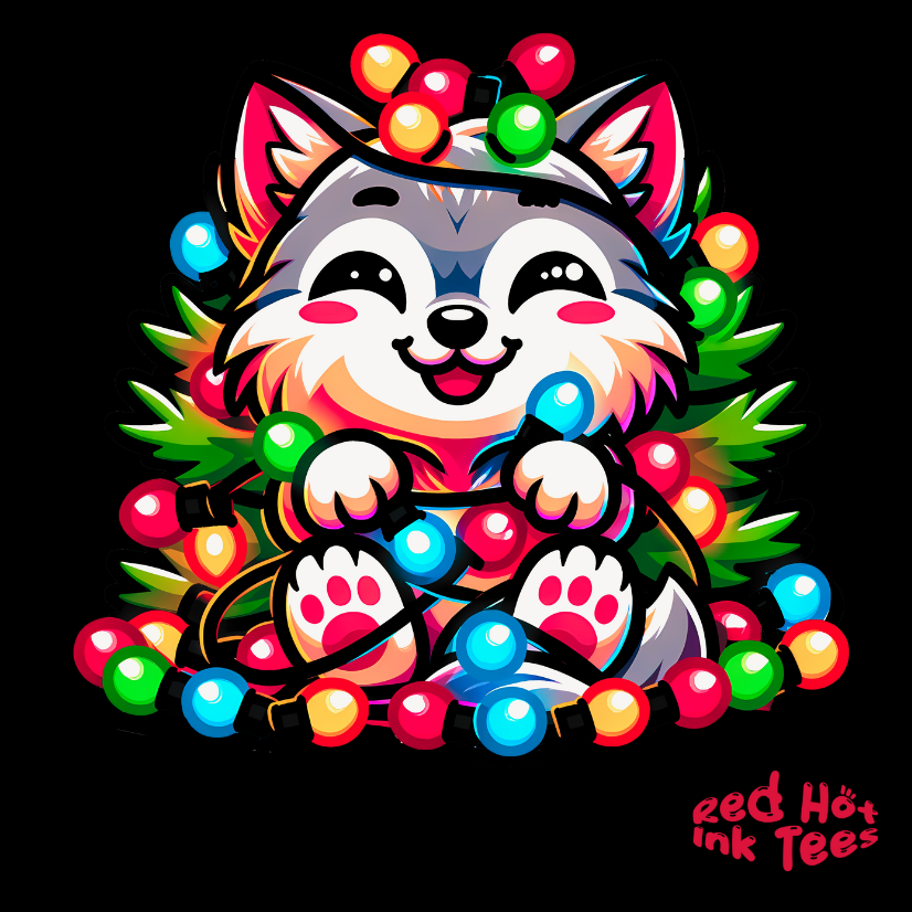 Wolf Christmas Entanglement Tee