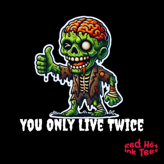 🧟‍♂️ "You Only Live Twice" Zombie Thumbs Up T-Shirt 🧠